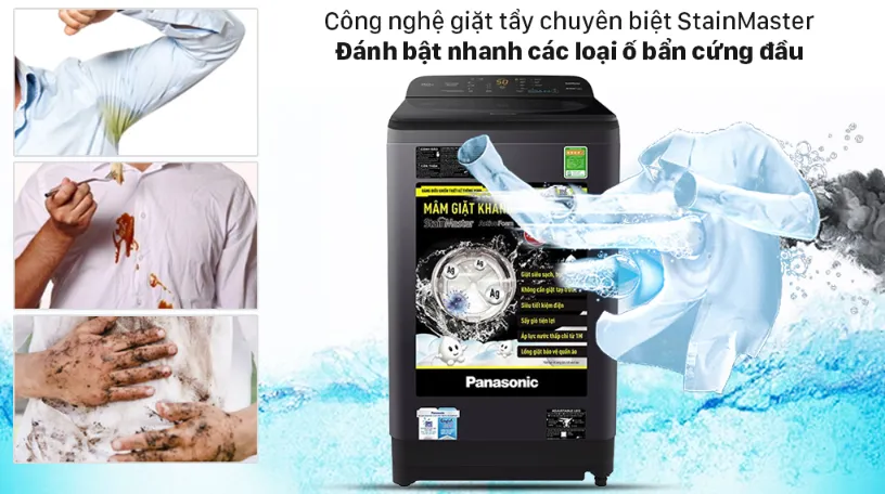 Panasonic NA-F90S10BRV - Công nghệ giặt StainMaster và BlueAg+