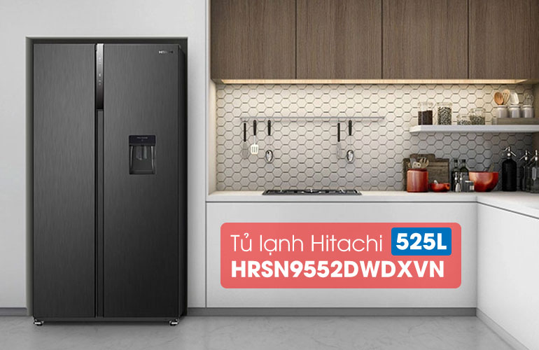 Tủ lạnh Hitachi Inverter 525 lít HRSN9552DWDXVN thiết kế